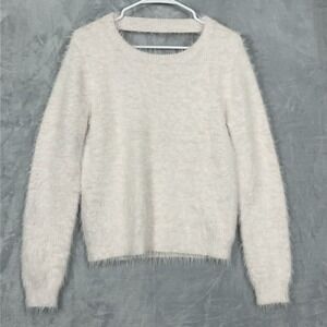 Lilly Pulitzer Womens Sweater Furry Fuzzy Mohair Pink Crew Neck S Coquette Cozy